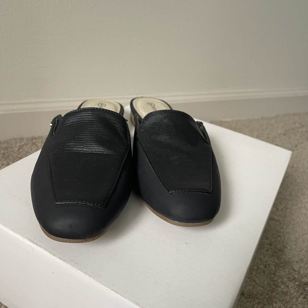 Massimo Black Women's Slip-On Shoes Massini Remi Black Slip on Flats Size 8 - Picture 7 of 10
